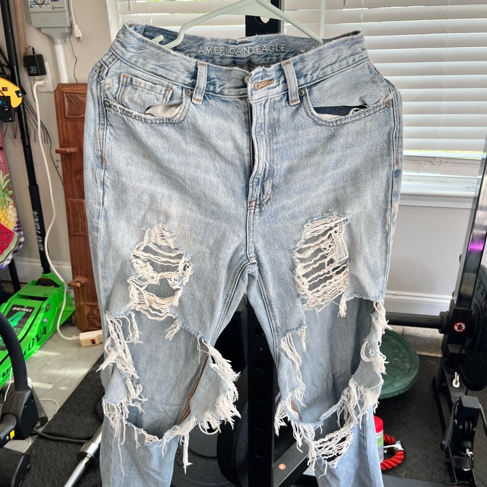 American Eagle distressed boyfriend jeans